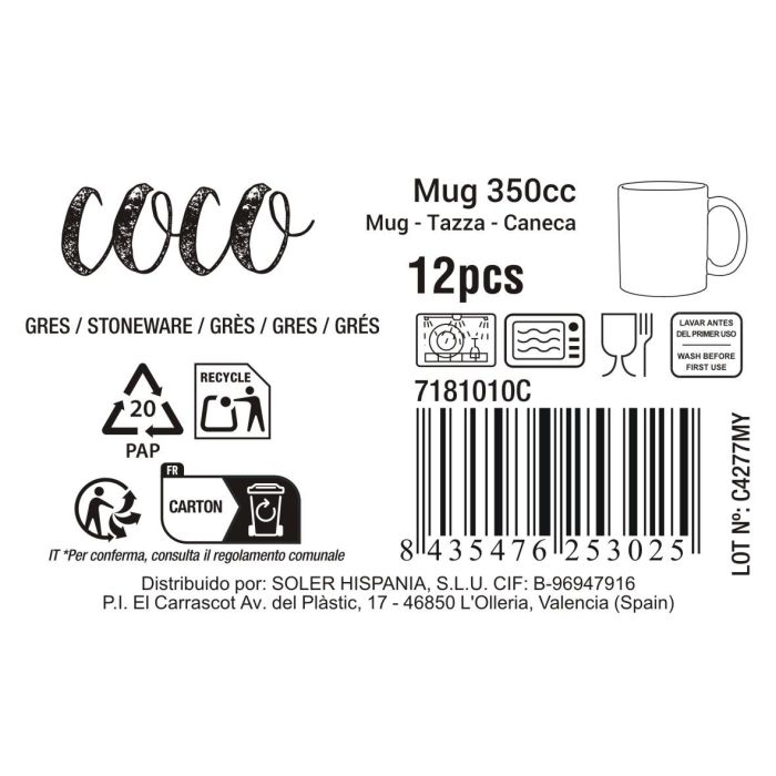 Inde Mug "Coco" 350 cc (48 Unidades) 29