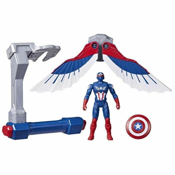 Figura de control de vuelo del Capitán América, Marvel Epic Hero Series Capitán América: Un mundo feliz, a partir de los 4 años 4