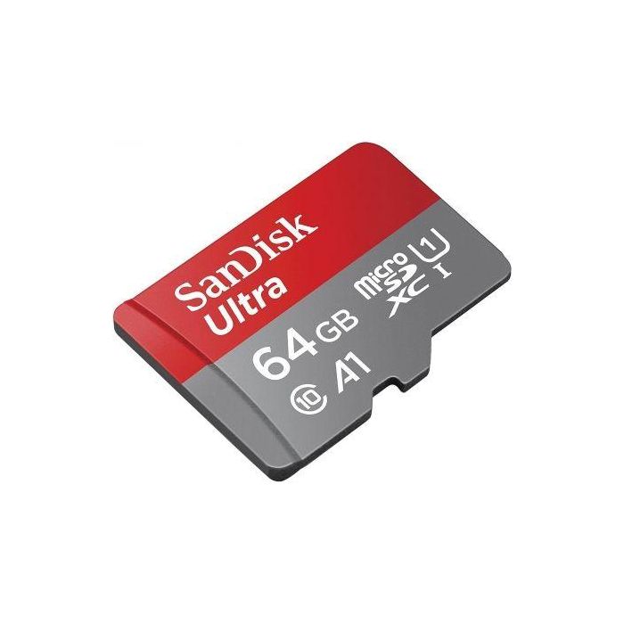 Tarjeta de Memoria SanDisk Ultra Android 64GB microSD XC UHS-I con Adaptador/ Clase 10/ 100MBs