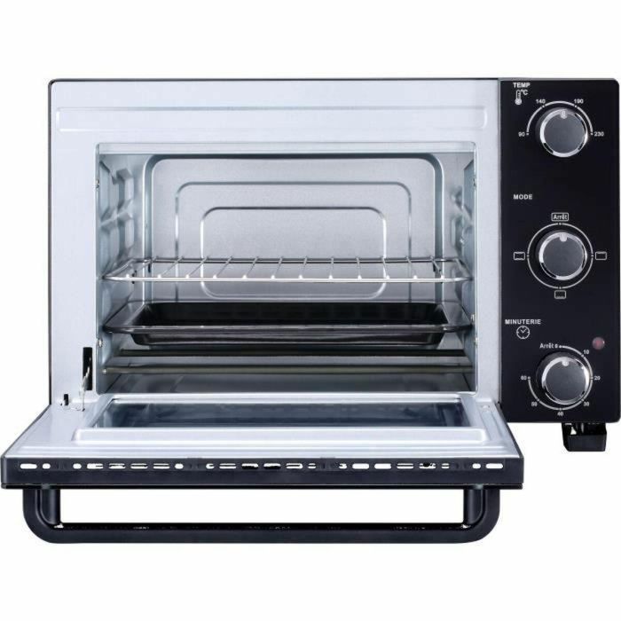 CONTINENTAL EDISON CEMF22B - Mini horno eléctrico 22L negro - 1300W - Asador, Circulación natural 1