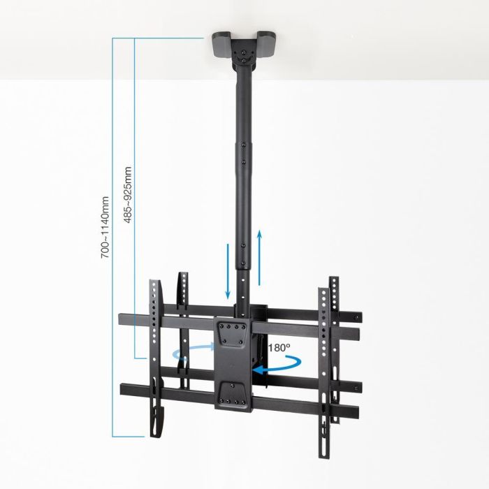 TOOQ SOPORTE TECHO 2 PANTALLAS 43-86" NEGRO 3 TOOQ SOPORTE TECHO 2 PANTALLAS 43-86" NEGRO 3