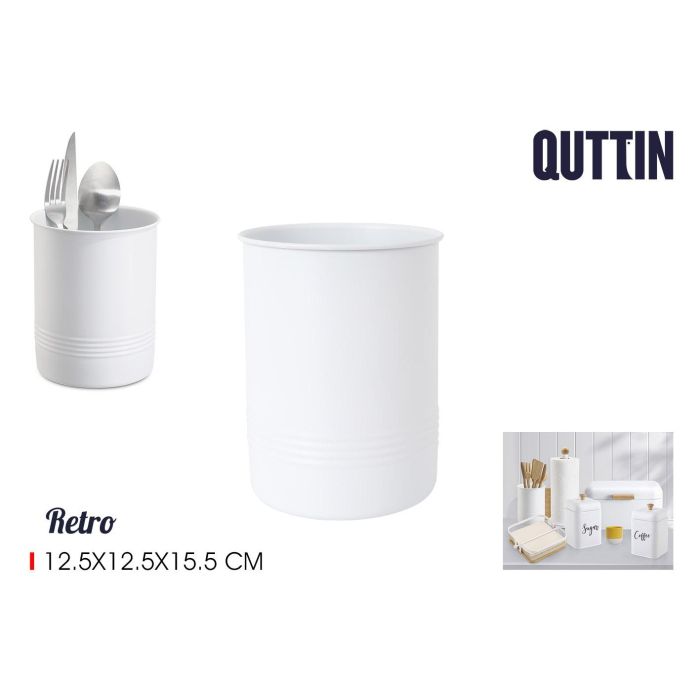 Bote Uten Metal Retro 12.5x12.5x15.5 cm Quttin (6 Unidades) Bote Uten Metal Retro 12.5x12.5x15.5 cm Quttin (6 Unidades)