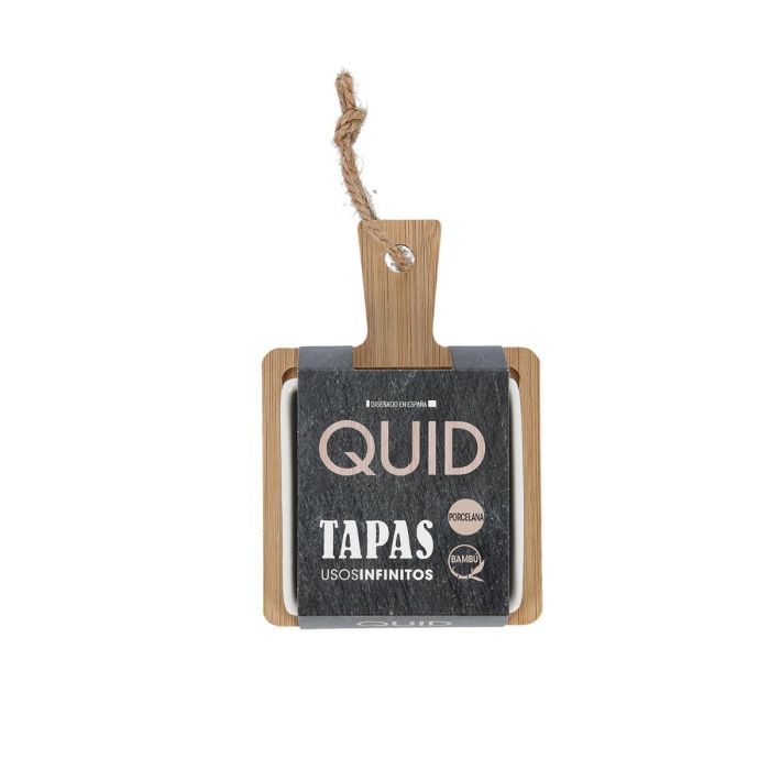Tabla Aperitivo Bambú Cerámica Tapas Quid 14x10x4,1 cm 2