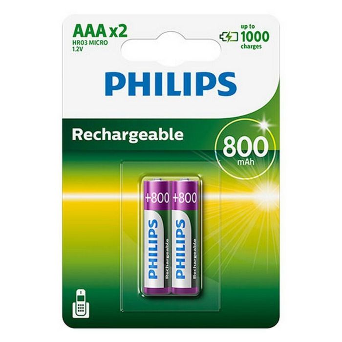 Pilas Recargables Philips R03B2A80/10 1,2 V Pilas Recargables Philips R03B2A80/10 1,2 V