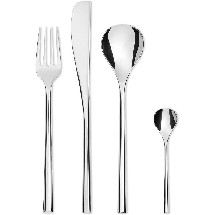 Alessi Servicio de Cubiertos 24 Piezas Acero Inoxidable 18/10 TI04S24 Alessi Servicio de Cubiertos 24 Piezas Acero Inoxidable 18/10 TI04S24