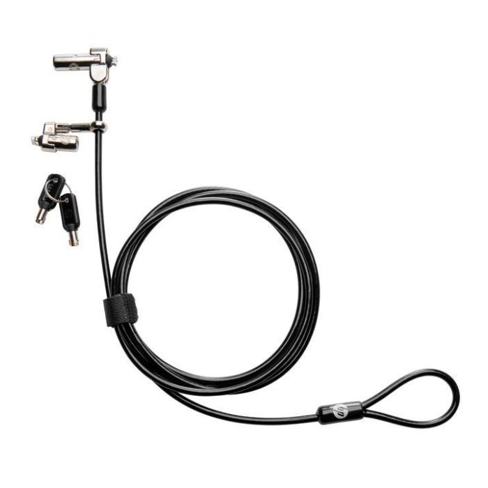 HP Nano Keyed Cable Lock, Candado de Cable de Perfil Fino para Notebook y Tablet. Máxima Seguridad Antirrobo en Oficina y Áreas Públicas 1