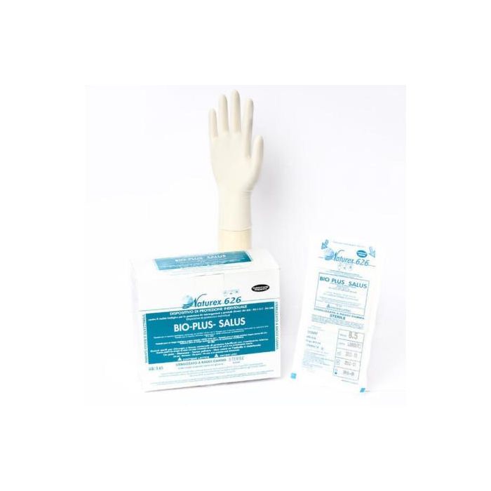 Guantes de látex para cirugía estéril sin polvo, tamaño 7.5, 50 pares