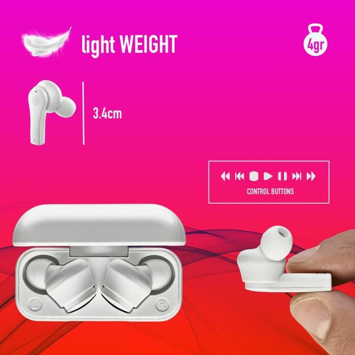 Auriculares Bluetooth NGS ARTICABLOOMWHITE Blanco Negro 22