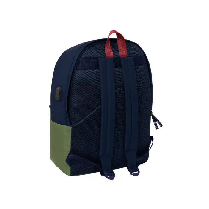 Safta Mochila Doble para Portátil 15,6" con USB "El Pulpo" Verde 31x44x18 cm 1