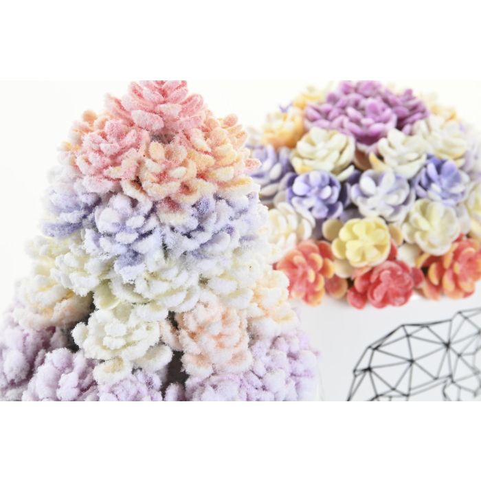 DKD Home Decor Set 4 Plantas Decorativas Modernas Surtidas Multicolor de Gres y PE - 8 x 15.5 x 8 cm 2