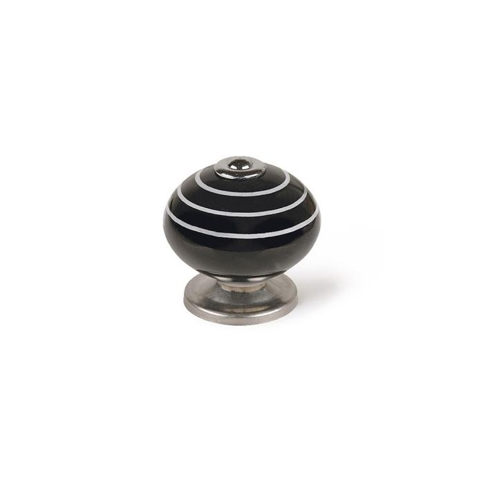 Blister con 4 pomos redondos para mueble fabricado en porcelana acabado negro - blanco mod. e503 ø40mm rei Blister con 4 pomos redondos para mueble fabricado en porcelana acabado negro - blanco mod. e503 ø40mm rei