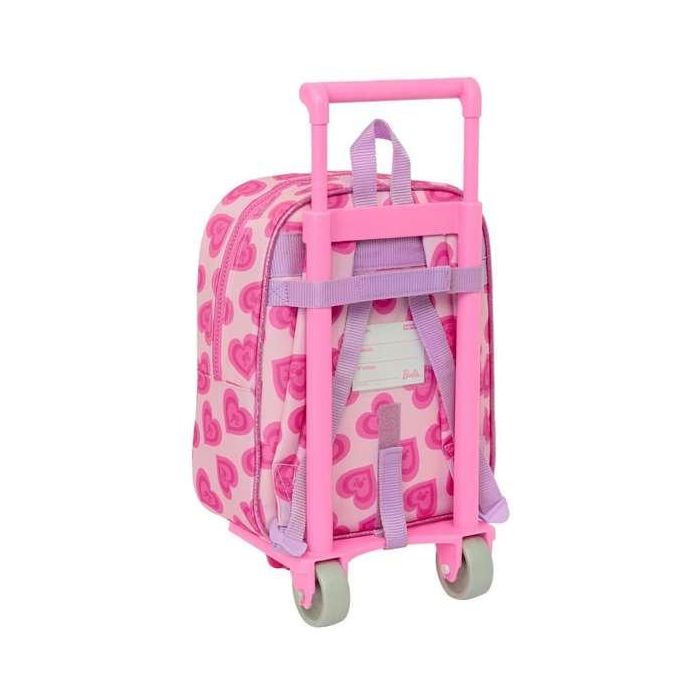 Mochila Escolar con Ruedas Barbie Love Rosa 22 x 27 x 10 cm 1