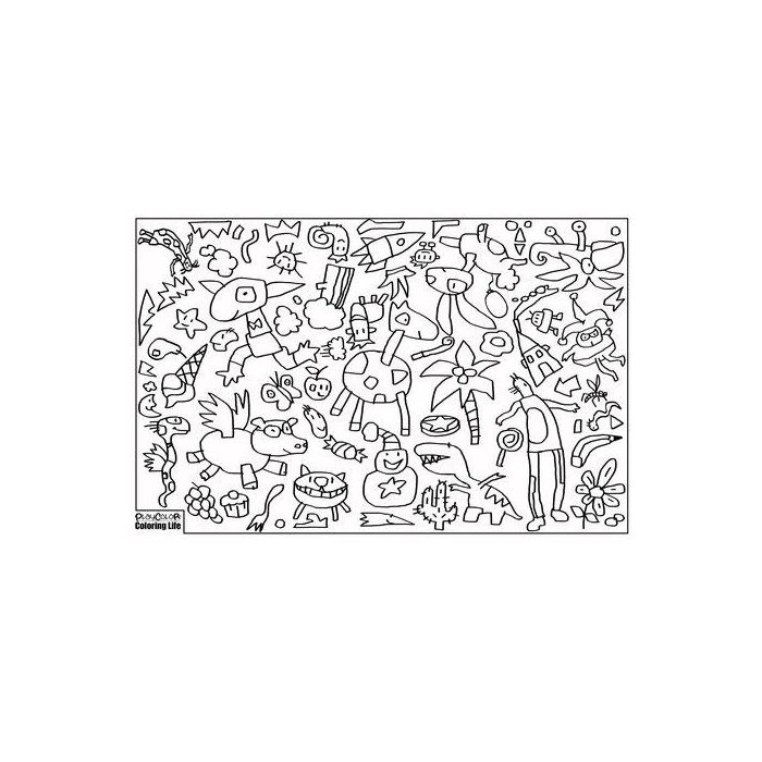 Mantel Playcolor Para Pintar Pequeño (137X106) (Set de 10)