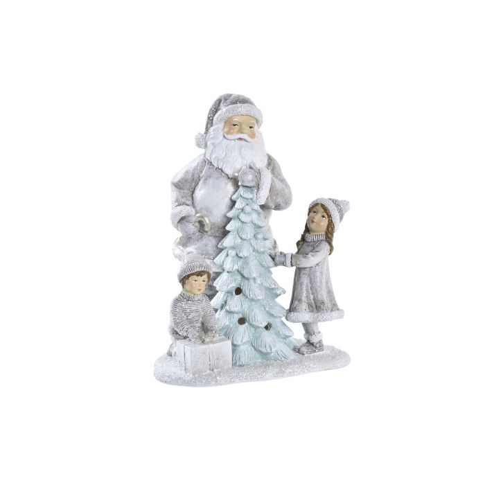 Figura Navidad Moderna DKD Home Decor Gris Marron 13 x 19.5 x 14.5 cm