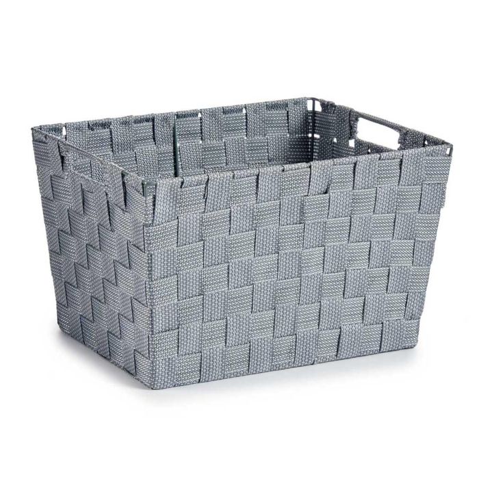Cesta Tela Conica Rect Asas Grande Gris Kipit 25X20CM (12 Unidades) 1 Cesta Tela Conica Rect Asas Grande Gris Kipit 25X20CM (12 Unidades) 1