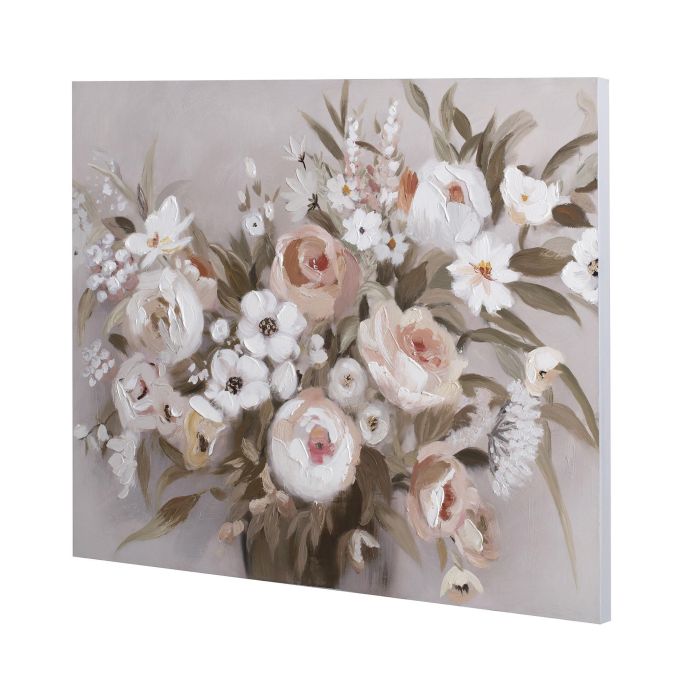 DKD Home Decor Cuadro Tradicional Multicolor Lienzo Pino Florero 100 x 80 x 3.7 cm (2 Unidades) 6