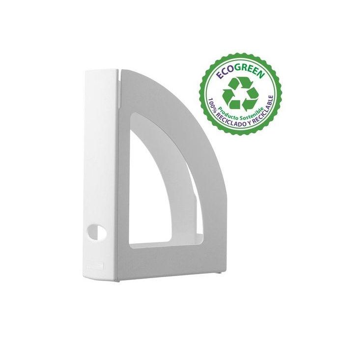 Archivo 2000 Revistero Sostenible Ecogreen Lomo Ollao 80 mm 250x80x320 mm Reciclado Blanco Pastel