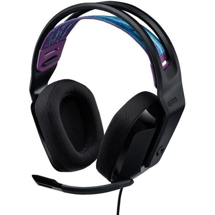 Auriculares Gaming con Micrófono Logitech G335/ Jack 3.5/ Negros