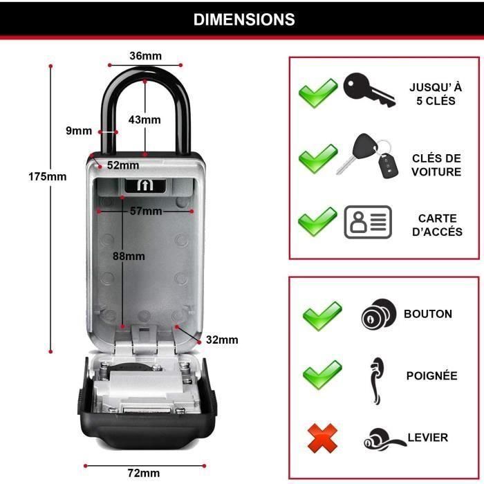 MASTER LOCK Caja de llave segura retroiluminada - Mango 5