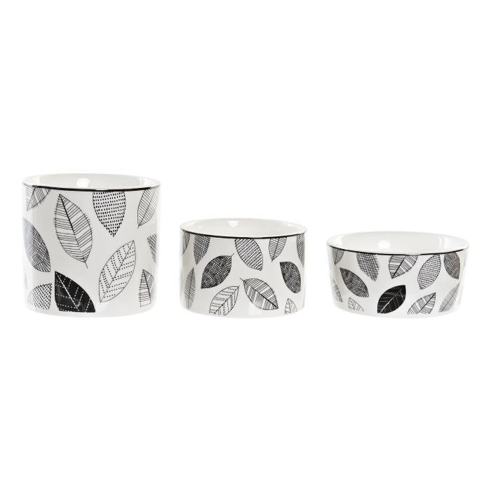 Tabla Aperitivo Cottage DKD Home Decor Negro Blanco 20 x 8 x 20 cm Set de 4 3 Tabla Aperitivo Cottage DKD Home Decor Negro Blanco 20 x 8 x 20 cm Set de 4 3
