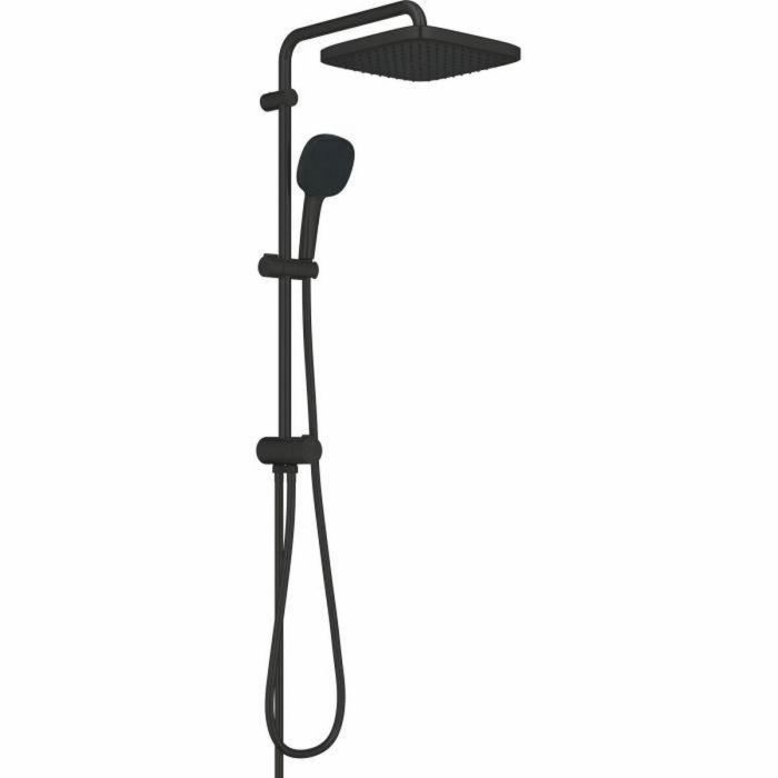 Grohe 266982431 Vitalio Comfort 250 Columna de Ducha con Desviador Manual, Ahorro Agua, Negro Mate