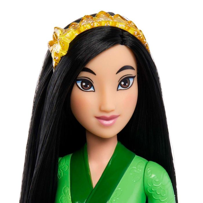 Mattel Hlw14 Muñeca Princesa Mulán articulada con conjunto de moda y accesorios Disney Princess +3 años 2