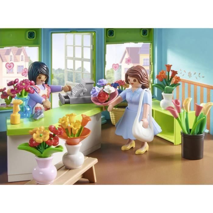 PLAYMOBIL 71807 Floristería con Cafetería | Mercado de Flores para Crear Ramos y Servir Café | Juguete Niños +4 Años 4