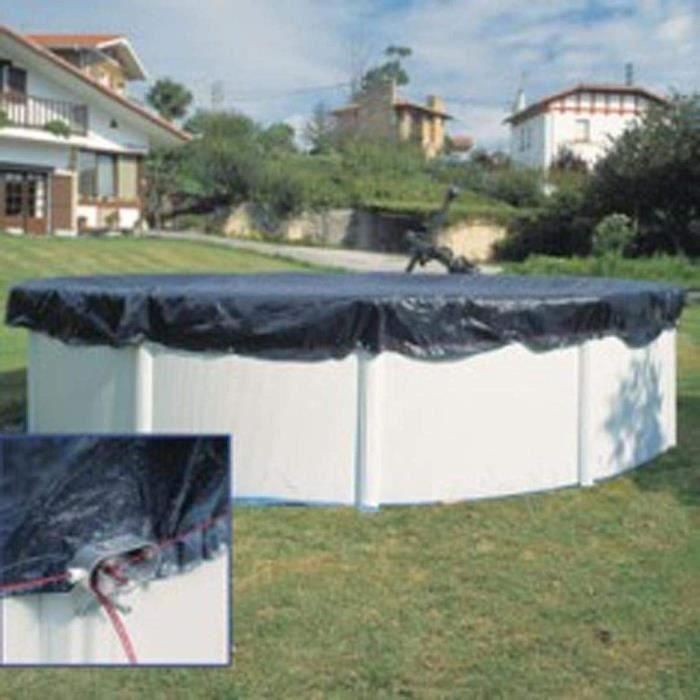 Gre Cubierta de Invierno Piscina Redonda 540 cm Reforzada Polietileno 100 g/m² con Filtración Azul oscuro 2 Gre Cubierta de Invierno Piscina Redonda 540 cm Reforzada Polietileno 100 g/m² con Filtración Azul oscuro 2
