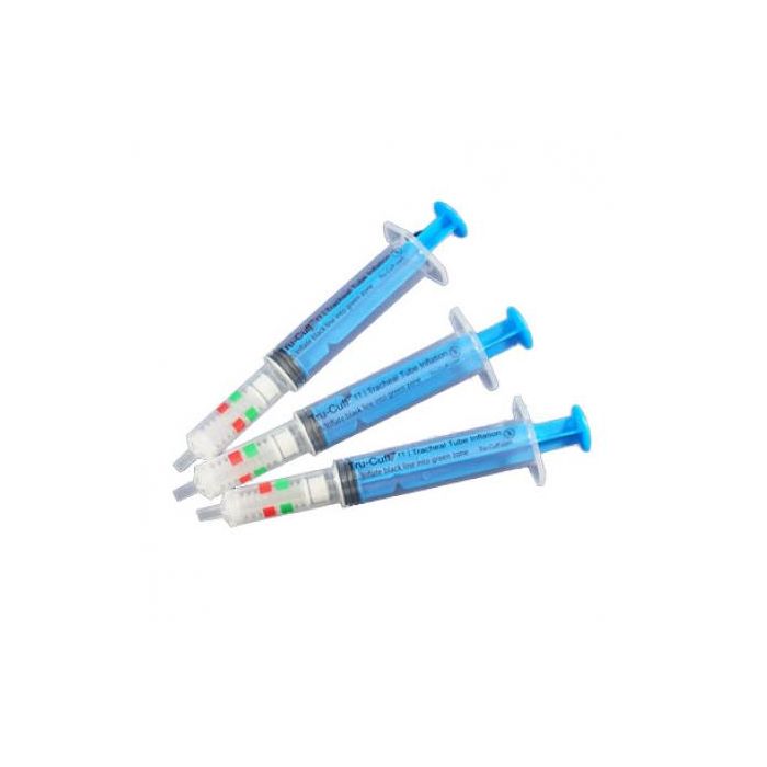 Tru Cuff Jeringa de Inflado para Tubos Endotraqueales, 3 Unidades