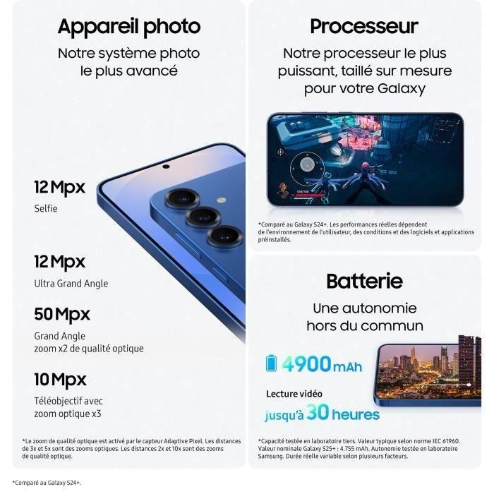 Smartphone Samsung Galaxy S25+ 12GB/ 512GB/ 6.7"/ 5G/ Azul Claro 4 Smartphone Samsung Galaxy S25+ 12GB/ 512GB/ 6.7"/ 5G/ Azul Claro 4