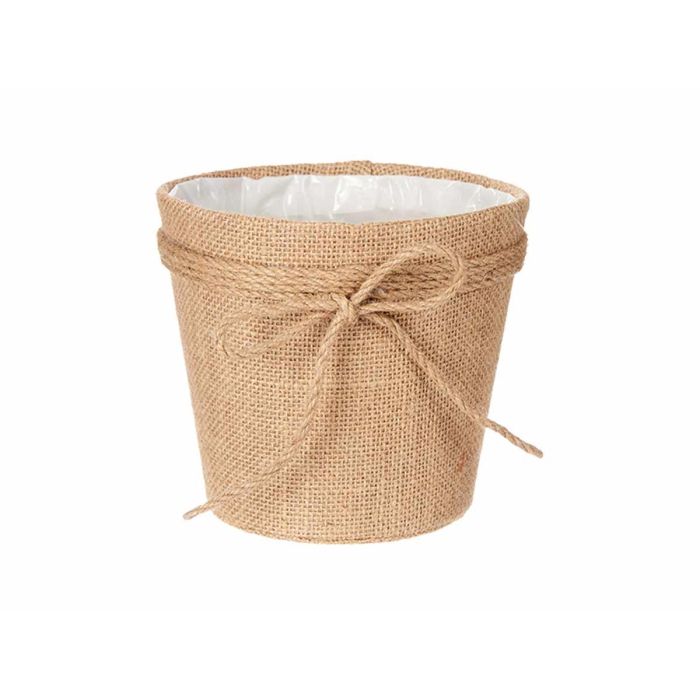 Ibergarden Macetero de Tela con Lazo 15x14 cm Marrón (24 Unidades) 1