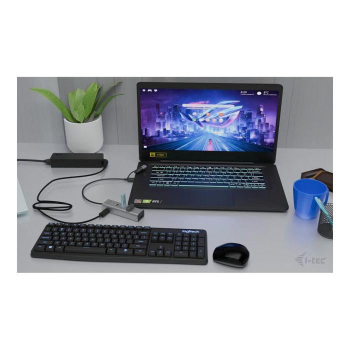 Hub USB i-Tec CAHUBMETAL2A2CPD Plateado 3