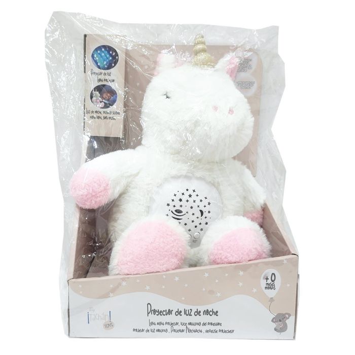Tachan Peluche Unicornio Proyector de Luz y Sonido con Música Relajante, Luz Nocturna y Colores Cambiantes para Bebés +0 meses Lavable 2