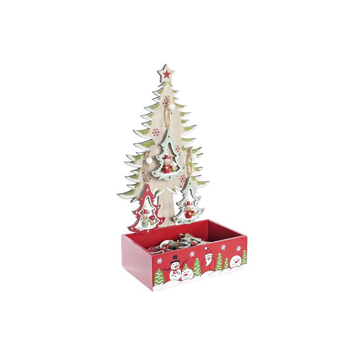 Decoracion Colgante Navidad Tradicional DKD Home Decor Rojo Verde 11 x 32 x 17 cm (12 Unidades) 2