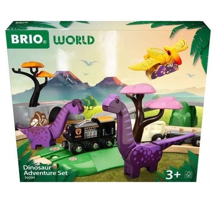 BRIO 7312350360943 Circuito de Aventuras Dinosaurios para Niños de 3+ Años 3