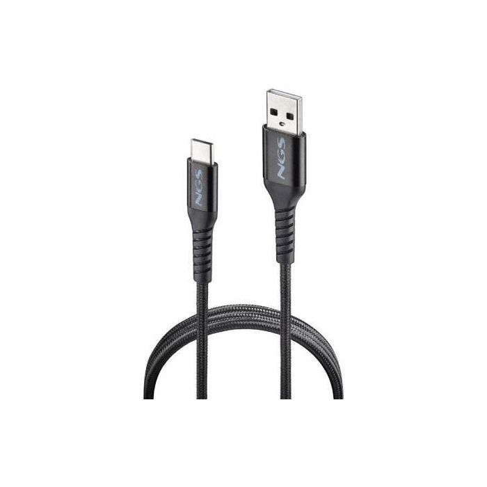NGS KNOT-AC Cable USB-A a USB-C Macho, USB 2.0 480Mbps, 1m, Negro