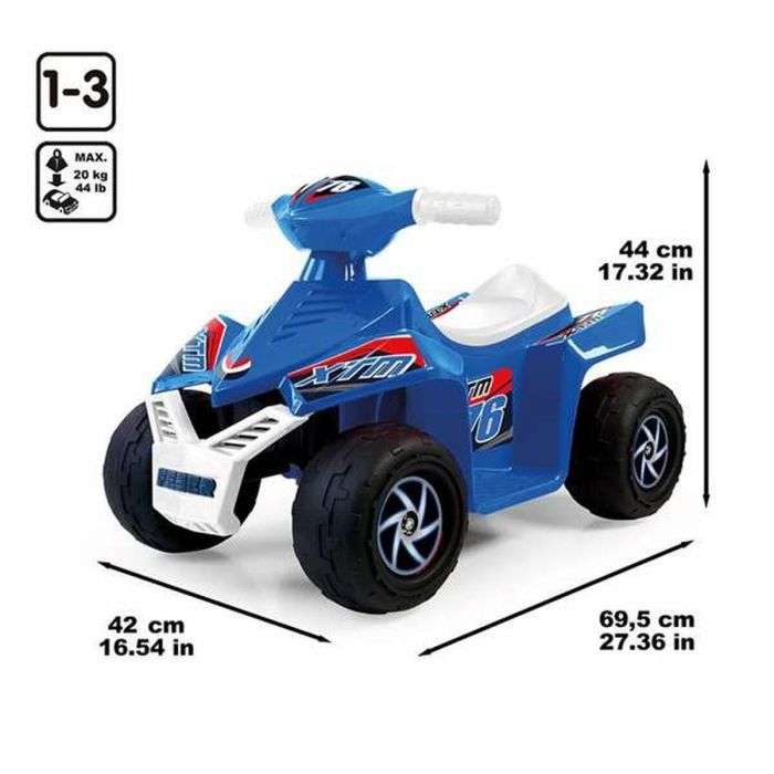 Feber Racy Quad Eléctrico Infantil Azul 6V, Vehículo a Batería para Niños de 18 meses a 3 Años (67x41x45 cm) 1