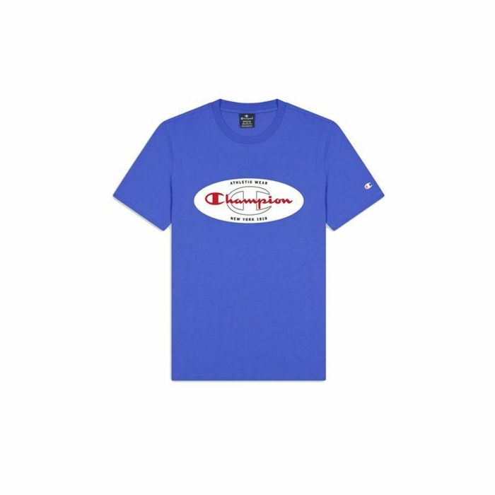 Camiseta de Manga Corta Hombre Champion Crewneck Azul M 0 Camiseta de Manga Corta Hombre Champion Crewneck Azul M 0