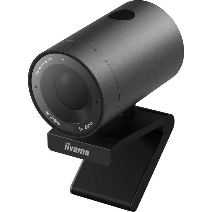 iiyama UC-CAM10PRO-1 Webcam Profesional 4K con Micrófono, Zoom Digital 5x, Campo de Visión 120°, Auto Seguimiento y Reducción Ruido 3