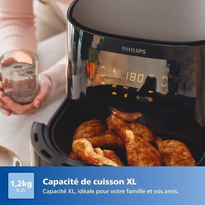 Philips HD9270/70 Airfryer XL Serie 3000, Freidora sin aceite con Tecnología Air Rapid, 1.2 kg, 7 programas preestablecidos, Negro 3 Philips HD9270/70 Airfryer XL Serie 3000, Freidora sin aceite con Tecnología Air Rapid, 1.2 kg, 7 programas preestablecidos, Negro 3