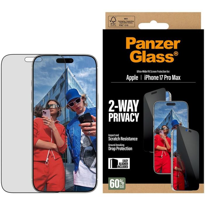 PanzerGlass 2-Way Privacy Schutzglas iPhone 17 Pro Max/UWF 1