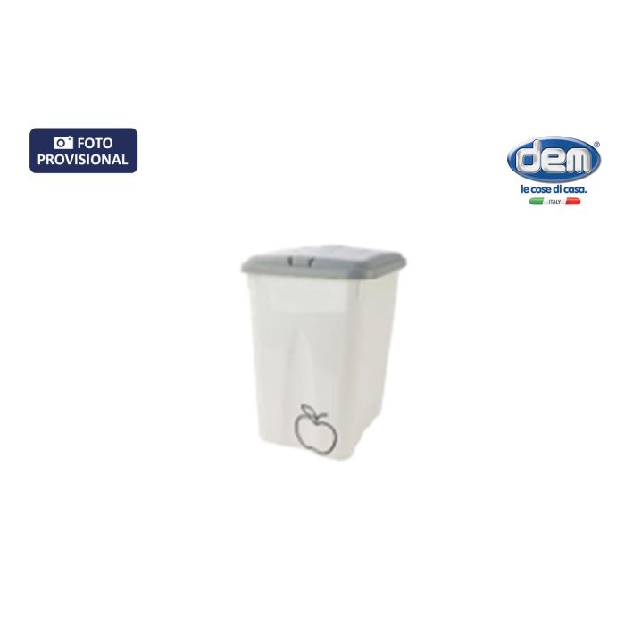 Cubo Basura C/Tapa Gris 21L (4 Unidades)