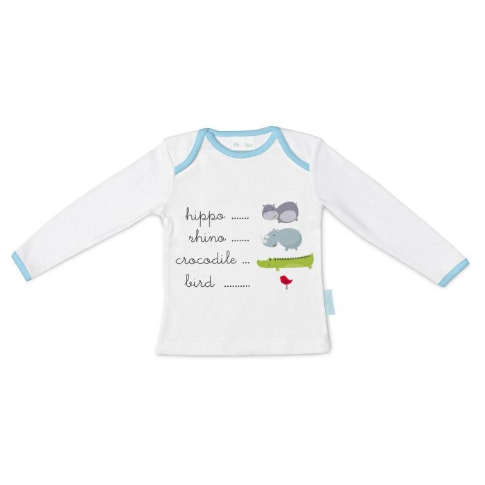 Camiseta de Manga Larga Infantil HappyFriday Mr Fox Hippo Multicolor 12-18 Meses