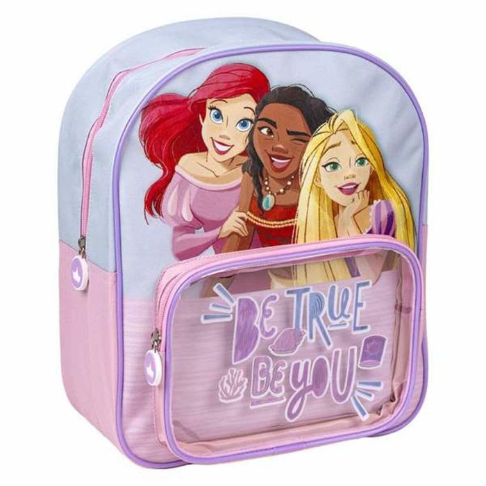 Mochila Escolar Disney Princess Azul