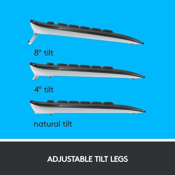 Logitech MK540 ADVANCED Combo Teclado y Ratón Inalámbricos, Ergonómico, Full-size, Batería Extrema 36/18 meses con Receptor USB Unifying 13