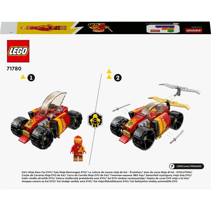 LEGO Ninjago Coche de Carreras Ninja EVO de Kai Juego de Construcción 94 Piezas Edad 6+ 7