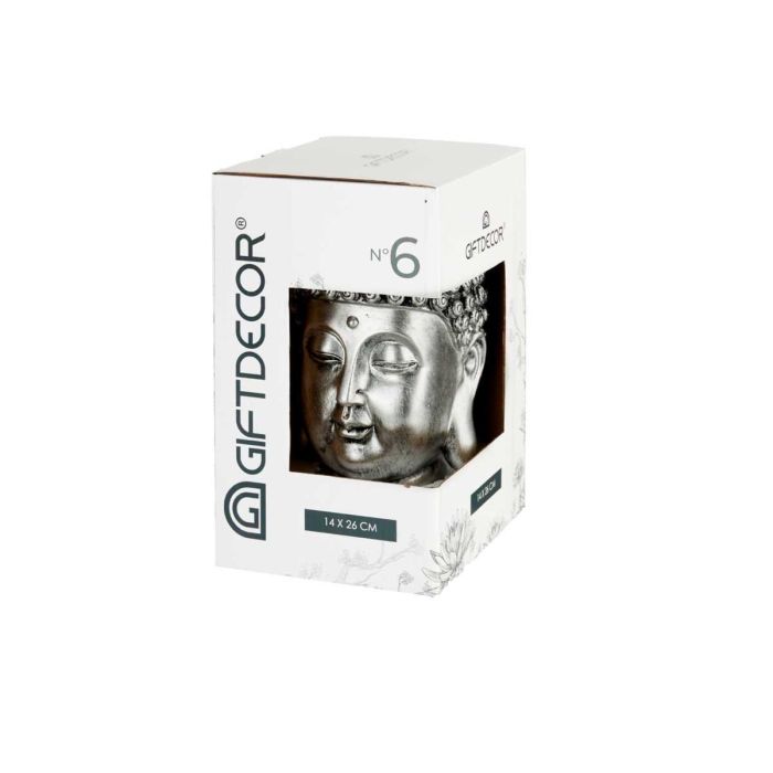 Cabeza Buda Resina Plata Giftdecor 17X25CM (4 Unidades) 1 Cabeza Buda Resina Plata Giftdecor 17X25CM (4 Unidades) 1
