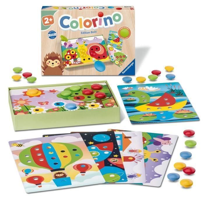 Juego educativo - Ravensburger - Colorino - Peones de madera - Desarrolla la creatividad - A partir de 2 años 2 Juego educativo - Ravensburger - Colorino - Peones de madera - Desarrolla la creatividad - A partir de 2 años 2