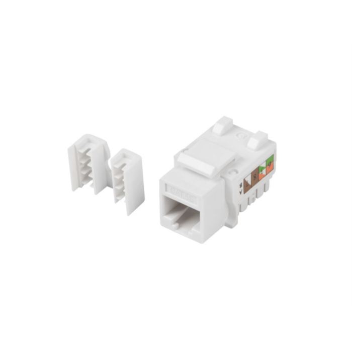 Lanberg Conector Keystone Cat 5E UTP RJ45 Blanco, Compatible con 568A/B, PCBA, para Cable 22-26 AWG