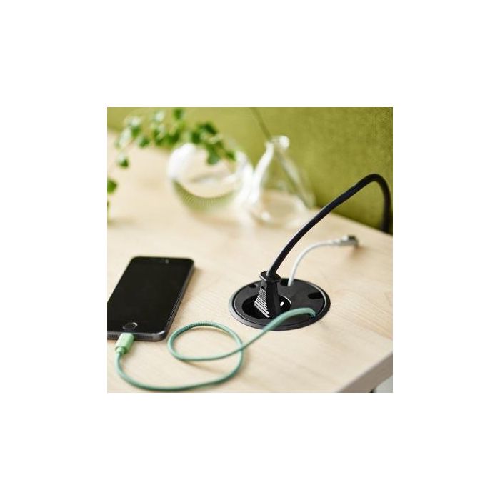 Forming Function Powerdot - Estación de Conexión y Organizador de Cables, Toma Eléctrica con 4 Puertos, Tapa Extraíble para Escritorio 2